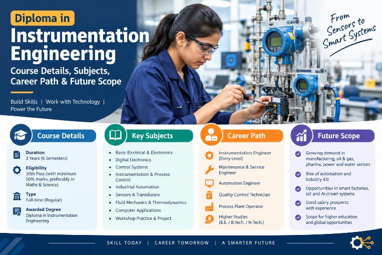 Diploma in Instrumentation Engineering: Course Details, Subjects, Career Path & Future Scope