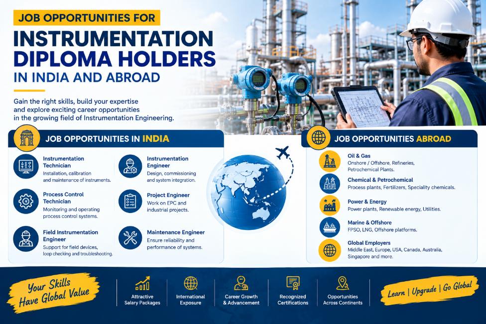 Job Opportunities for Instrumentation Diploma Holders in India and Abroad