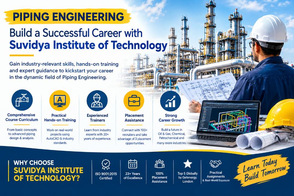 Piping Engineering: Build a Successful Career with Suvidya Institute of Technology